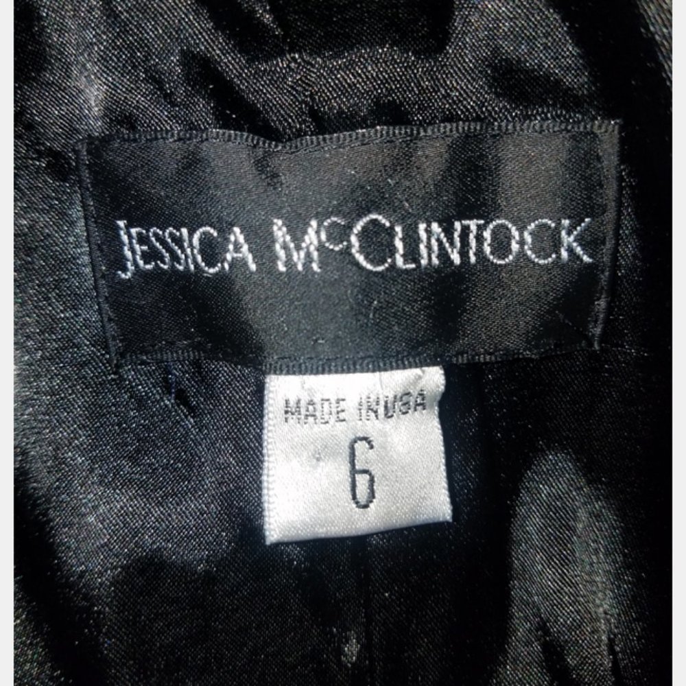 Vtg 80s Black Strapless Cocktail Party Dress 6 - Picture 9 of 9